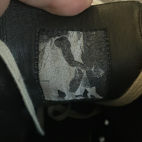 RICK OWENS rubber toecap high-top sneakers. Made in Italy 100% Calf leather - Picture 6 of 10